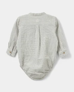 MARIOSB BODYSTOCKING - White Black striped