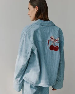 MARLOSW JACKET - Blue striped