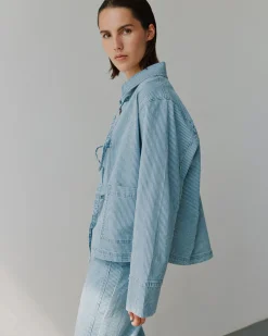 MARLOSW JACKET - Blue striped