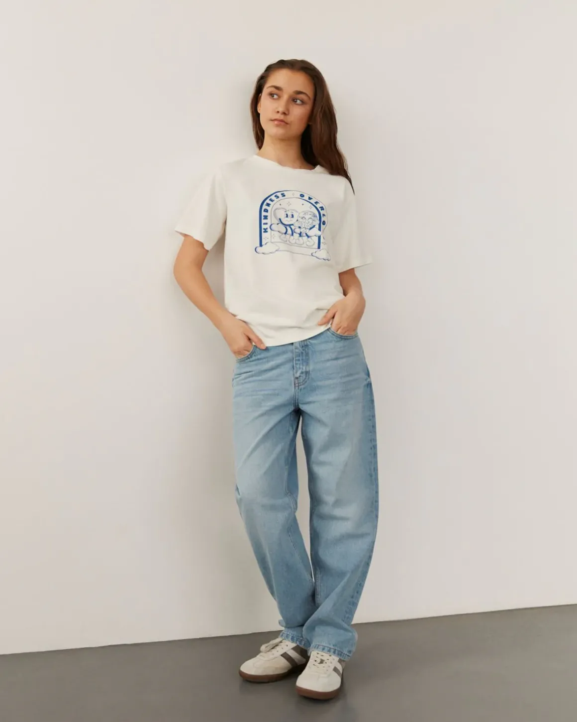 MELIKASY LOW WAIST TROUSERS - Denim blue