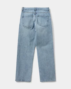 MELIKASY LOW WAIST TROUSERS - Denim blue