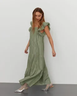 MORGOSW DRESS - Dusty Green
