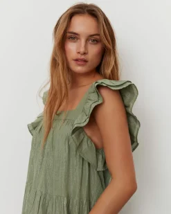 MORGOSW DRESS - Dusty Green