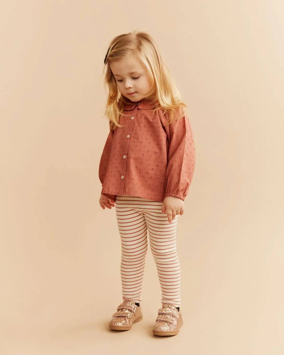 NALINESB LEGGINGS - Off White Striped