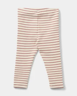NALINESB LEGGINGS - Off White Striped
