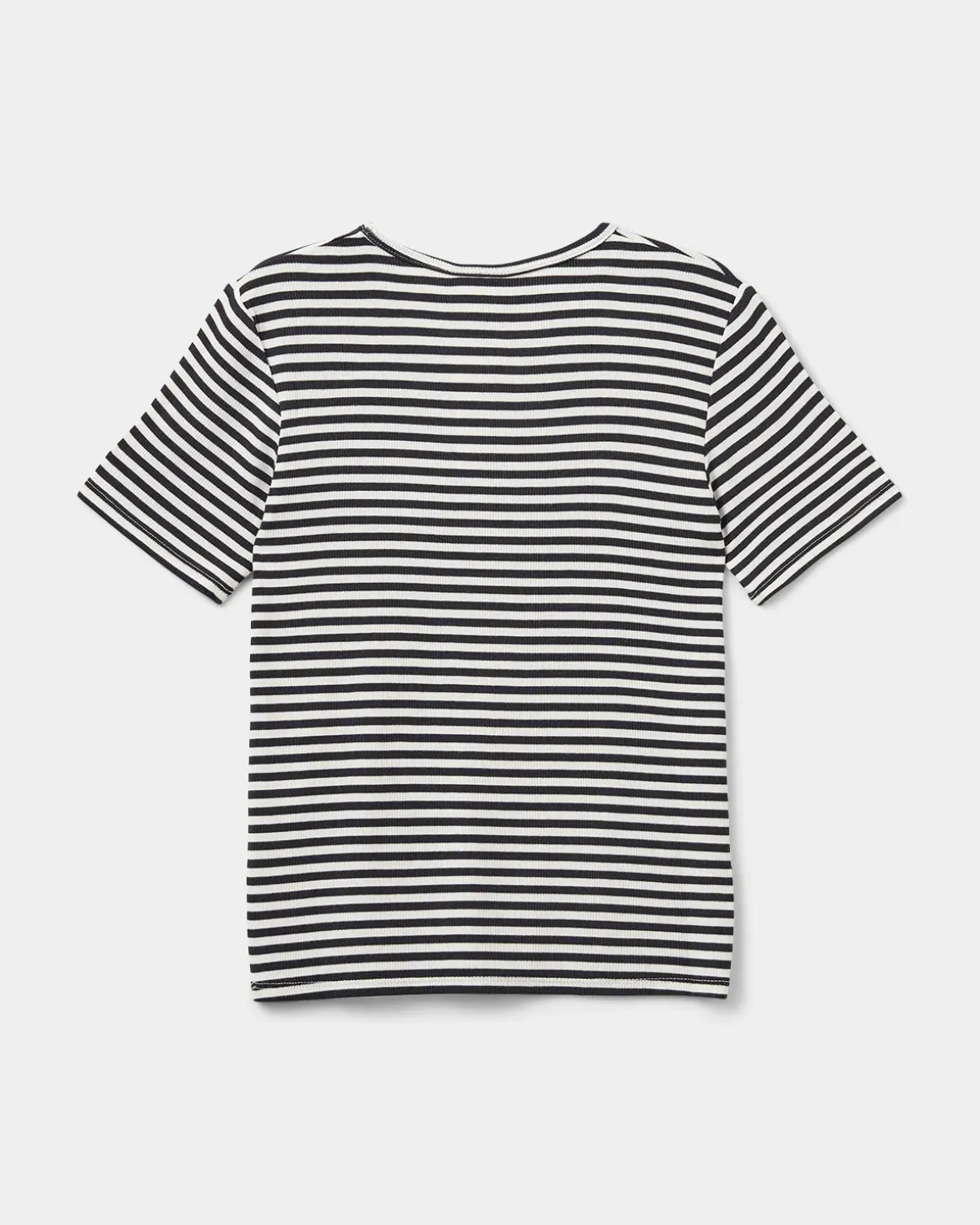 NATALIASY RIB T-SHIRT - Black striped