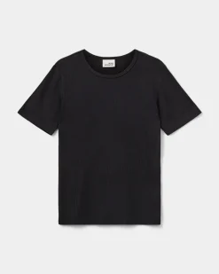 NATALIASY RIB T-SHIRT - Black