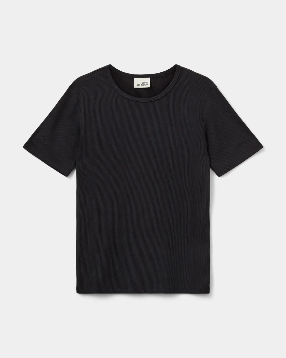 NATALIASY RIB T-SHIRT - Black