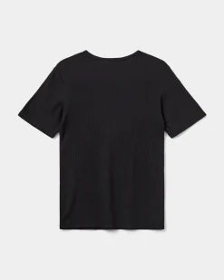 NATALIASY RIB T-SHIRT - Black