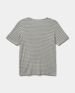 NATALIASY RIB T-SHIRT - Grey Striped