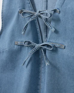 NELLESW TOP - Denim blue