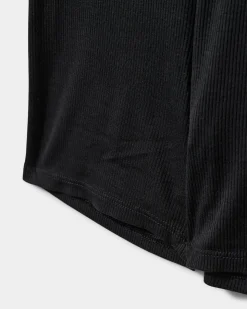 NEVASY RIB SHORTS - Black