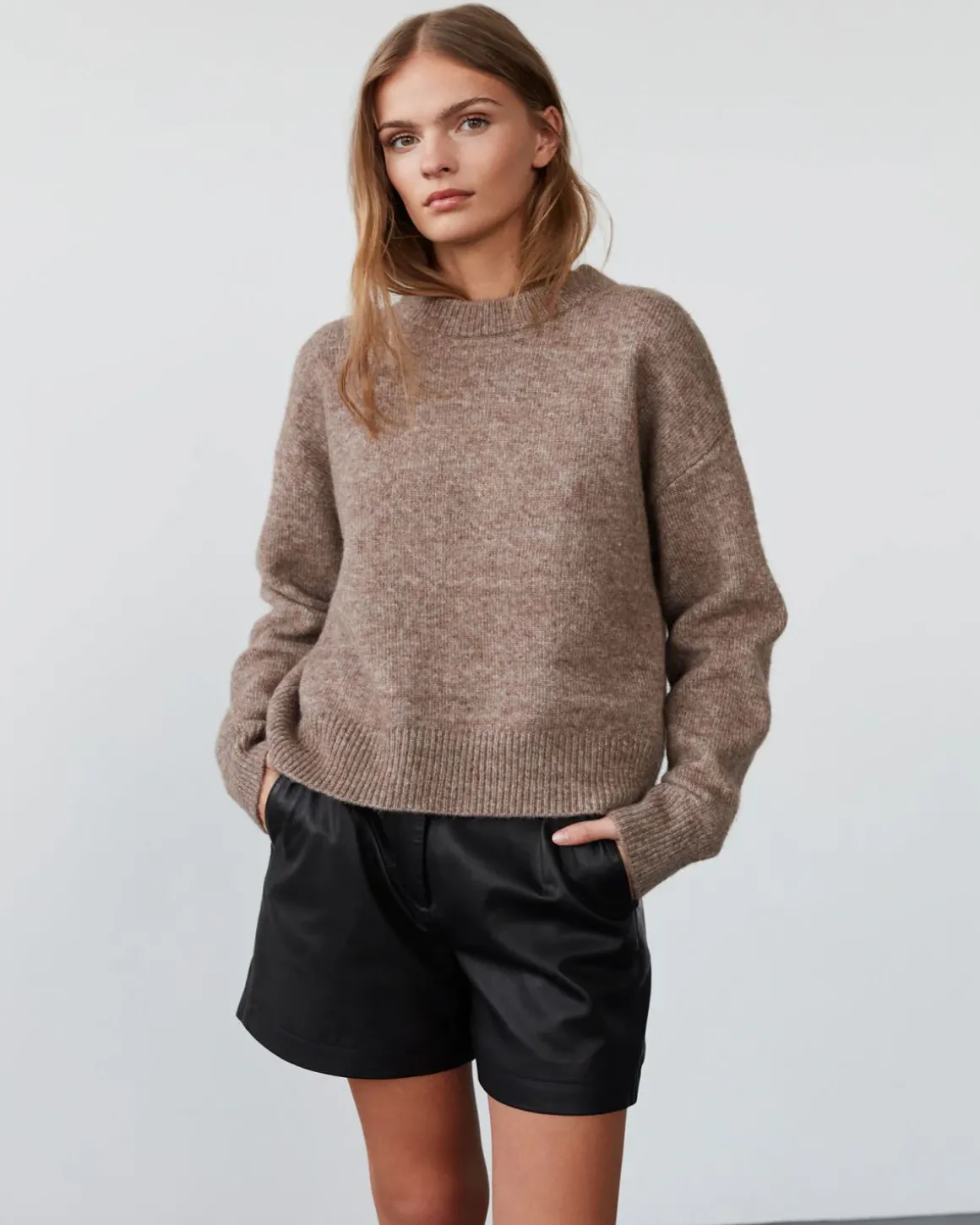 NIMASW SWEATER - Brown melange