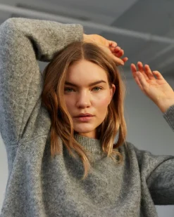 NIMASW SWEATER - Grey mel