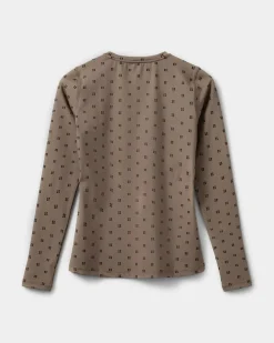 NOALLESW T-SHIRT LONG SLEEVE - Middle Brown