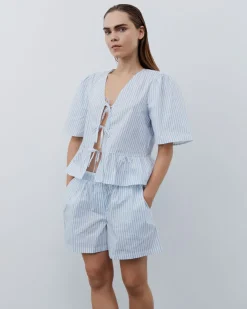 NoemieSW Shirt - Light Blue striped