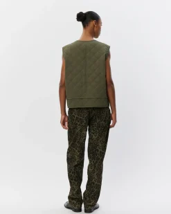 OLGASW VEST - Dark green