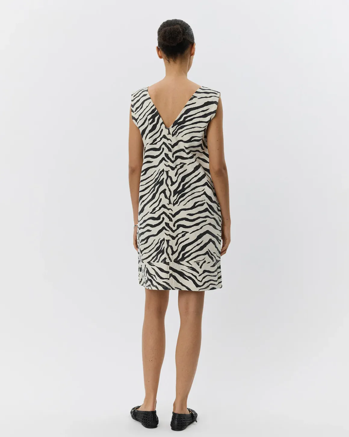 OLYMPESW ZEBRA DRESS - Light yellow