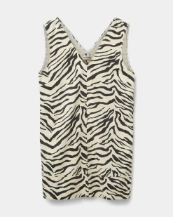 OLYMPESW ZEBRA DRESS - Light yellow