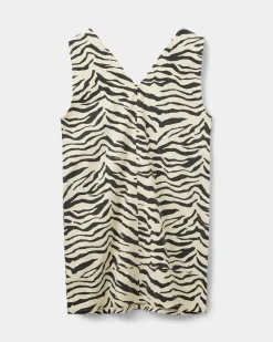OLYMPESW ZEBRA DRESS - Light yellow