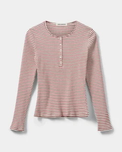 PAXSW T-SHIRT LONG SLEEVE - Red Striped
