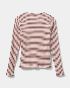 PAXSW T-SHIRT LONG SLEEVE - Red Striped