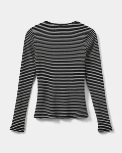 PAXSW T-SHIRT LONG SLEEVE - Off White Striped