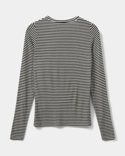 PETRICIASW STRIPE T-SHIRT LONG SLEEVE - Black striped