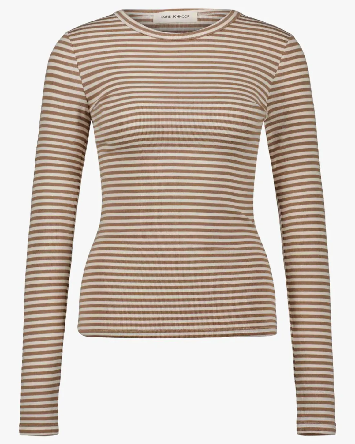 PETRICIASW STRIPE T-SHIRT LONG SLEEVE - Beige Striped