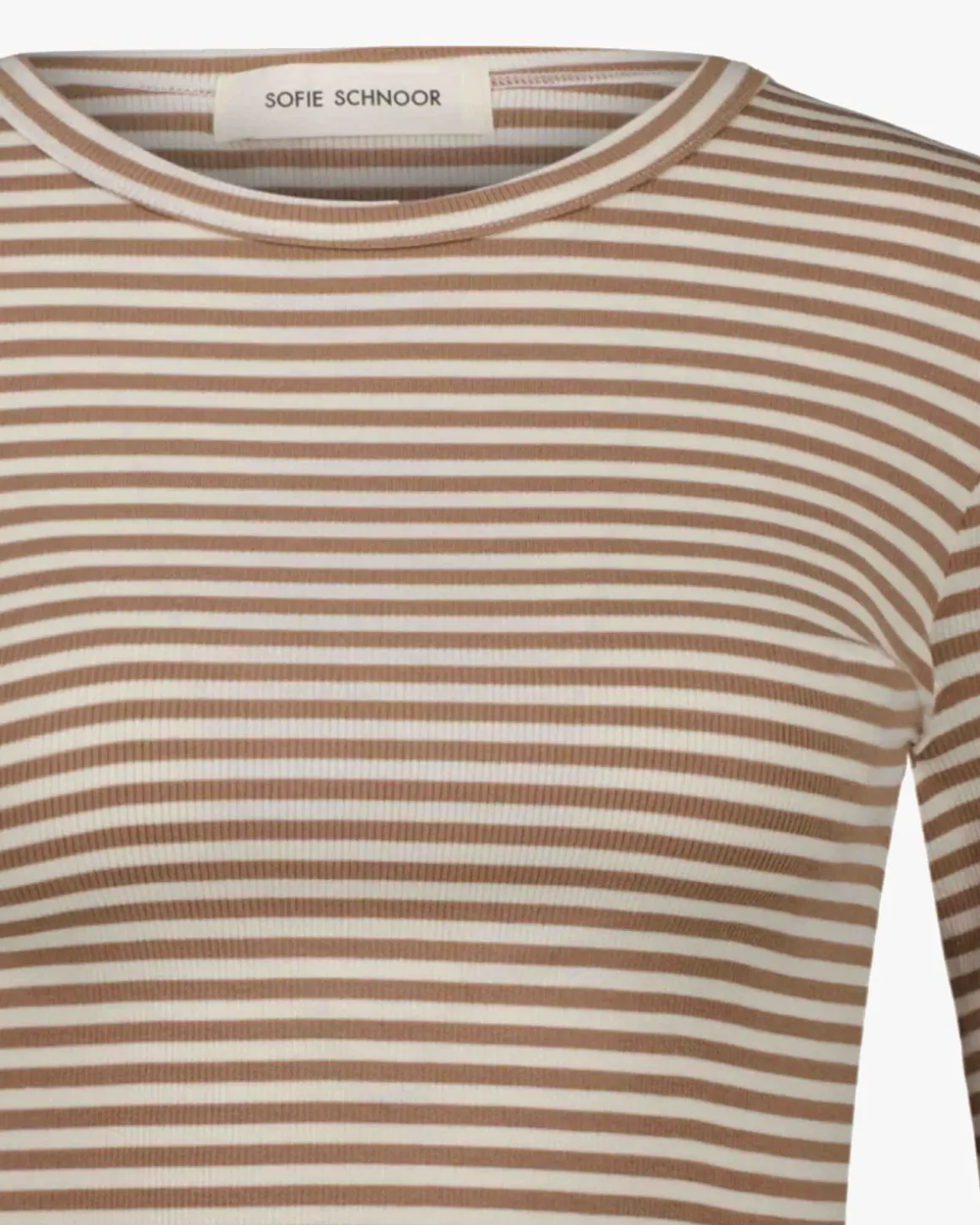 PETRICIASW STRIPE T-SHIRT LONG SLEEVE - Beige Striped