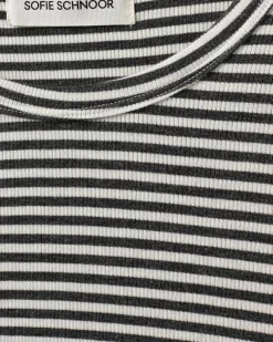 PETRICIASW STRIPE T-SHIRT LONG SLEEVE - Dark Grey Striped