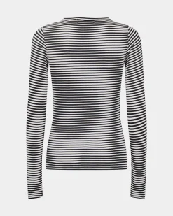 PETRICIASW STRIPE T-SHIRT LONG SLEEVE - Navy Striped
