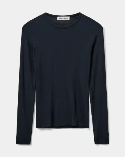 PETRICIASW STRIPE T-SHIRT LONG SLEEVE - Navy Black striped
