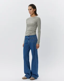 PETRICIASW STRIPE T-SHIRT LONG SLEEVE - Army striped