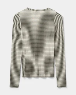 PETRICIASW STRIPE T-SHIRT LONG SLEEVE - Army striped