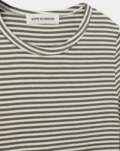 PETRICIASW STRIPE T-SHIRT LONG SLEEVE - Army striped