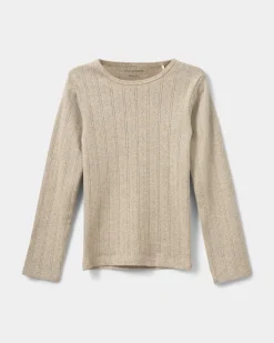 PetriciaSY Pointelle Longsleeve Tee - Beige