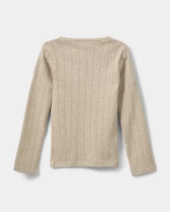 PetriciaSY Pointelle Longsleeve Tee - Beige