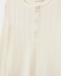 PetriciaSY Pointelle Longsleeve Tee - Off White