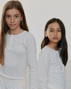 PetriciaSY Pointelle Longsleeve Tee - Off White