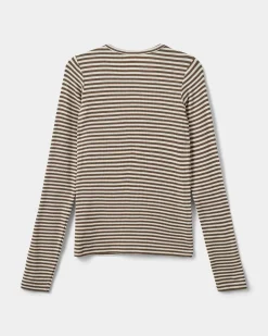 PETRICIASY T-SHIRT LONG SLEEVE - Army Stripe
