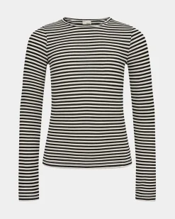 PETRICIASY T-SHIRT LONG SLEEVE - Black striped