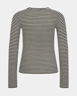 PETRICIASY T-SHIRT LONG SLEEVE - Black striped