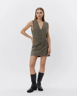 PHOENIXSW VEST - Brown check