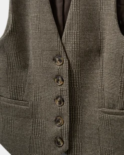 PHOENIXSW VEST - Brown check