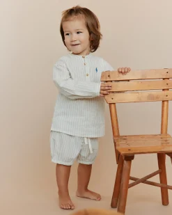 PRESTONSB SHIRT - Blue striped