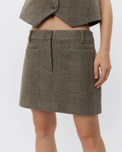 ROBYNSW SKIRT - Brown check