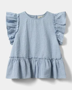 SALLYSY TOP - Light Blue striped