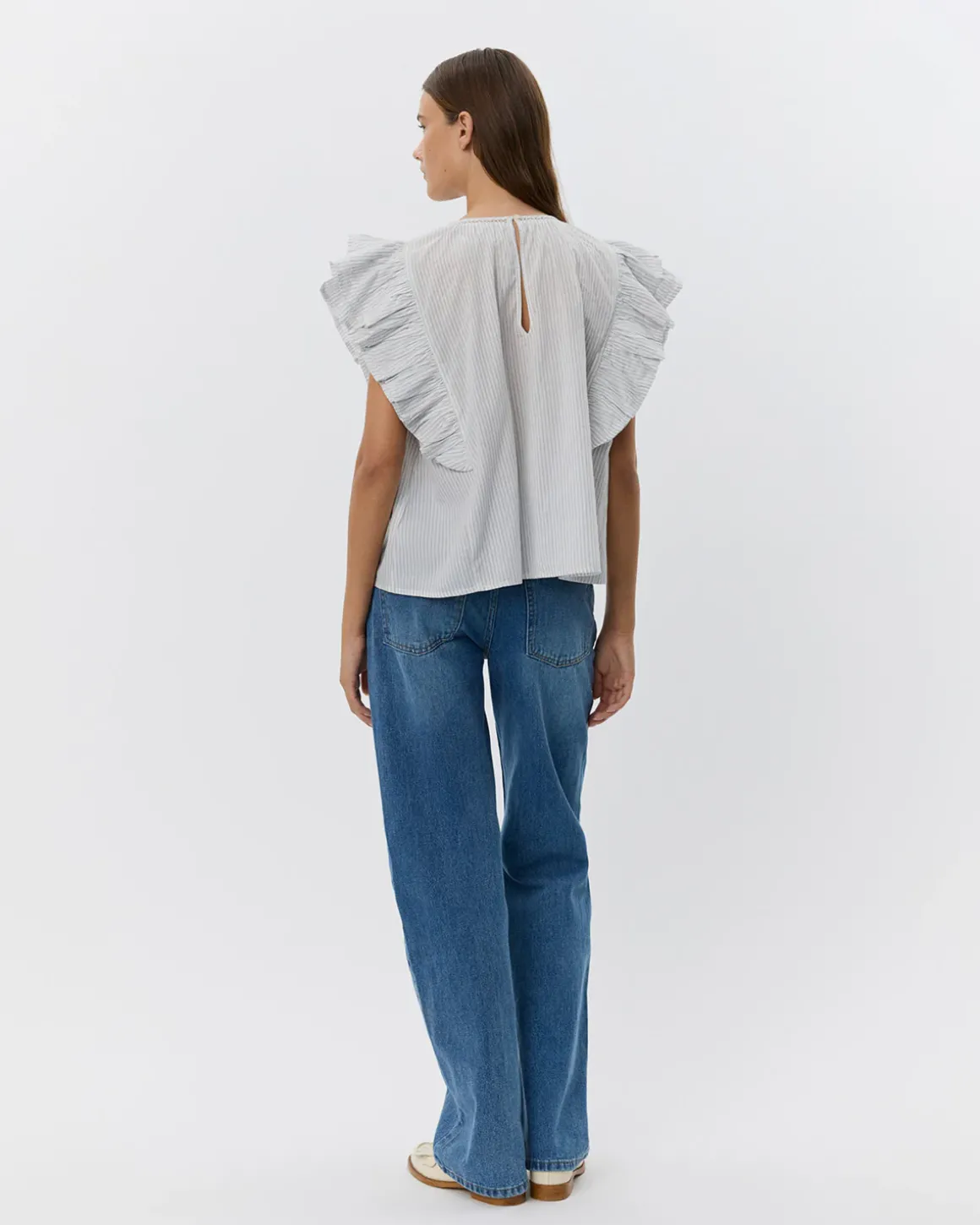 SAMARASW TOP - Off White - Navy