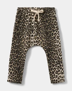 SARAHSB TROUSERS - Light brown leopard